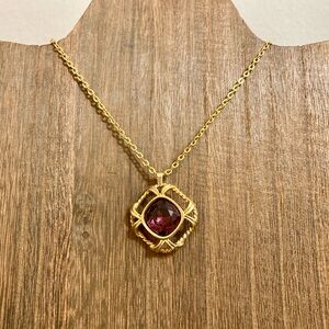 💜 Swarovski Amethyst Earring Necklace Vintage Upcycled